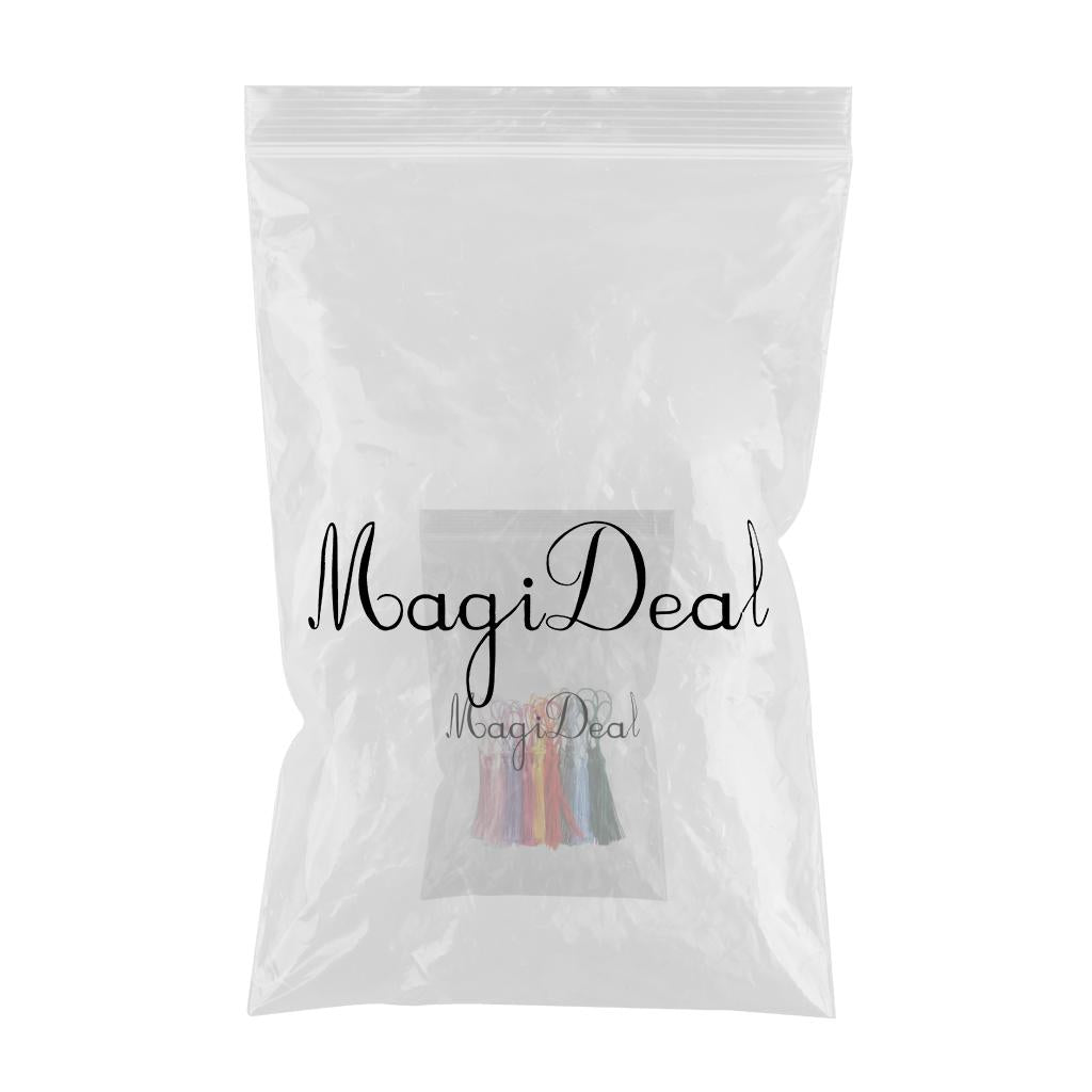 360 Pieces Multicolored Silky Handmade Soft Craft Mini Tassels with Loops
