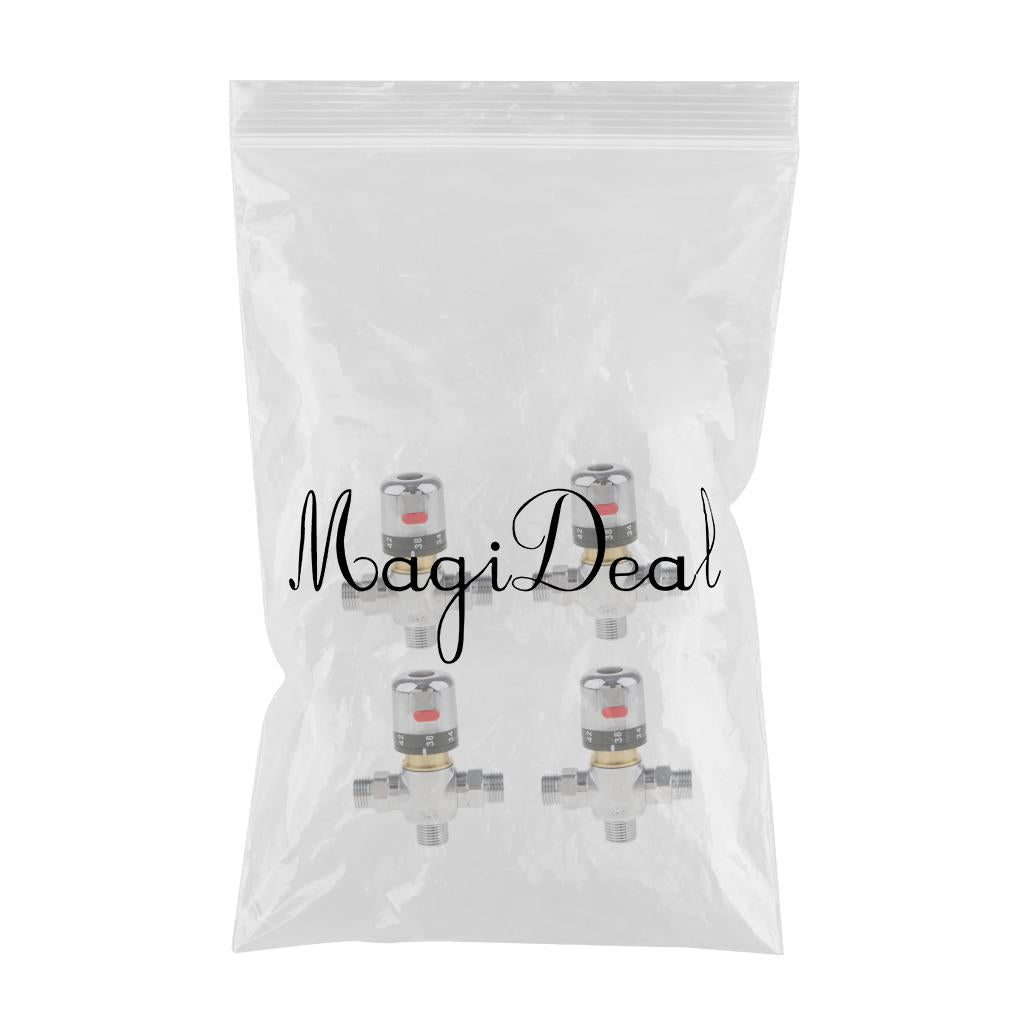 4x Brass 3-way Thermostatic Mixing Valve Solar Water Heater Mixer Valve DN15