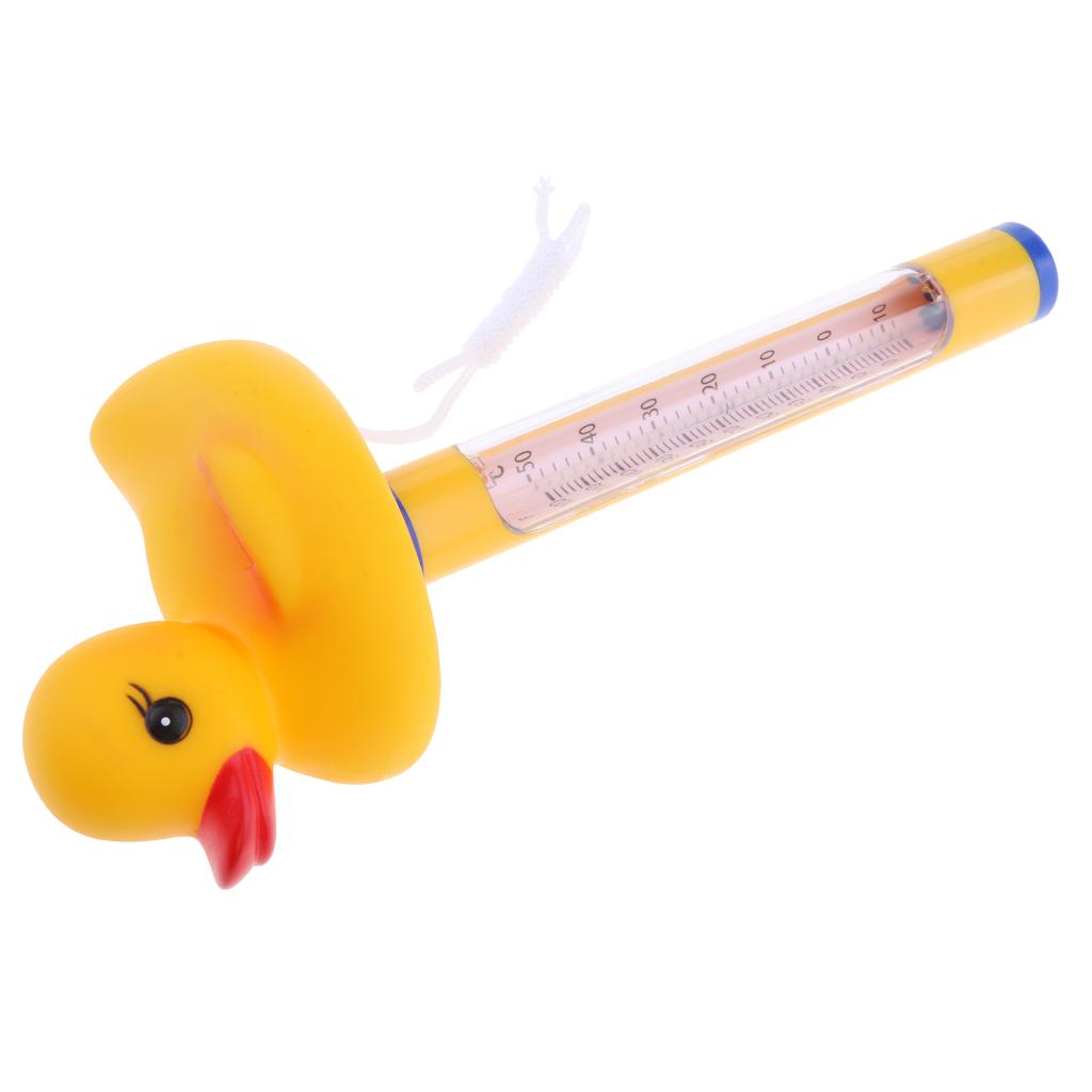 3Pcs Yellow Pool & Spas Thermometer Floating Water Temperature with Rope