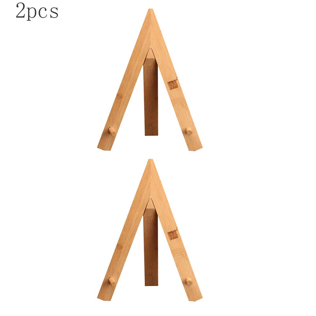 2x Pu-Erh Tea Cake Stand Rack Bamboo Storage Holder Table Display - Tripod