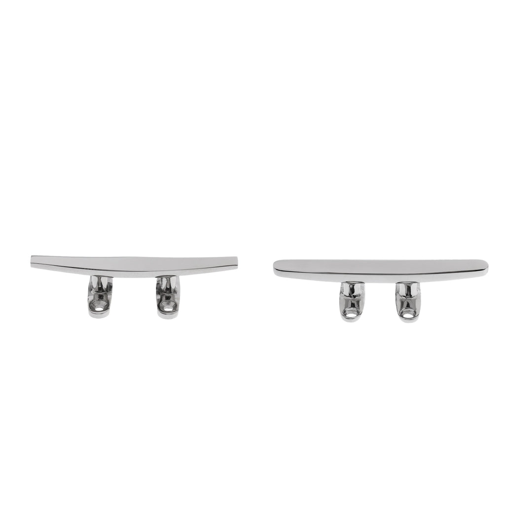2pcs 316 Stainless Steel Heavy Duty Hollow Base Boat Rope Cleat 8''& 5''