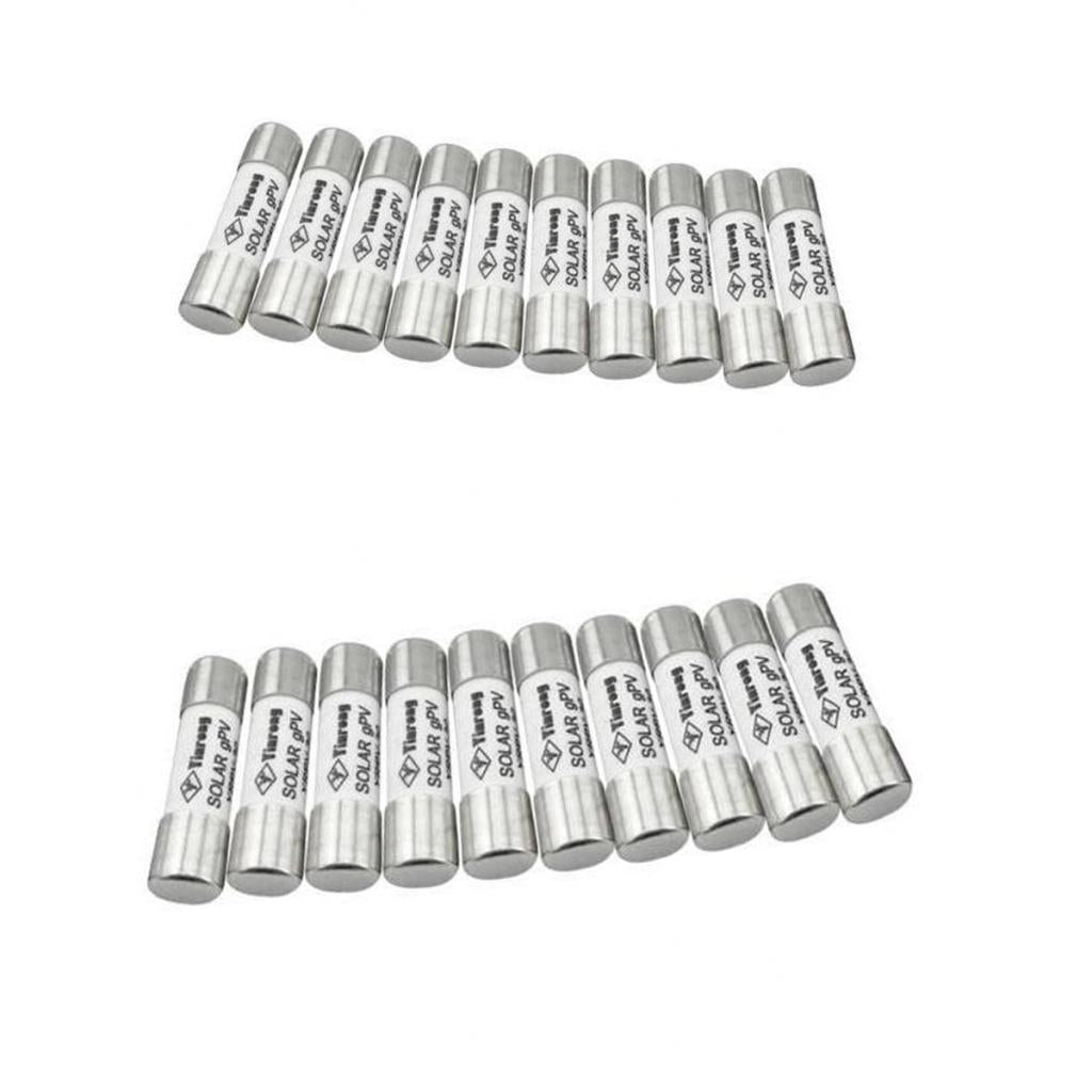 20 Pieces 1000VDC Fusible Safety Solar PV Explosion-proof Fuse 16A + 20A