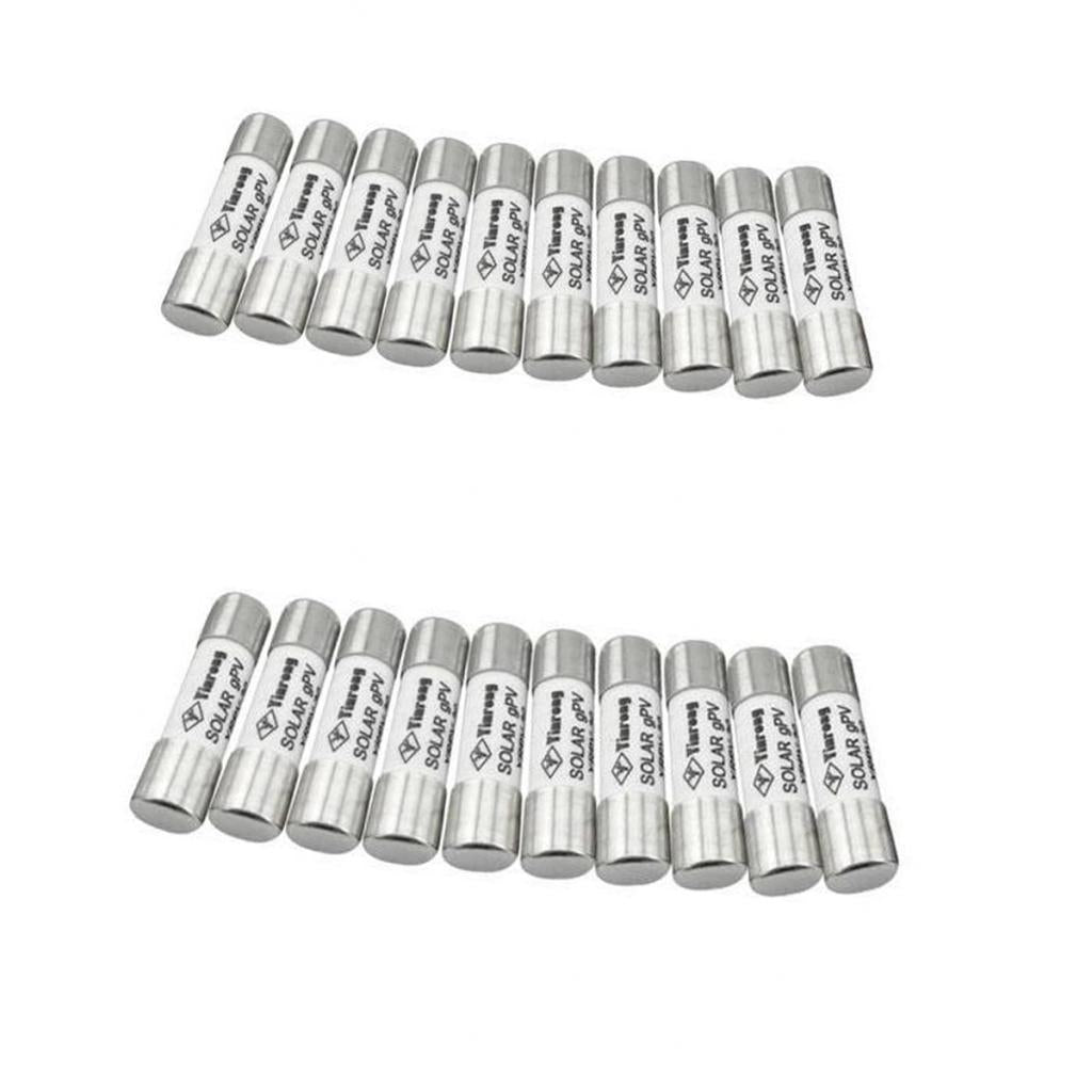20 Pieces 1000VDC Fusible Safety Solar PV Explosion-proof Fuse 16A + 20A