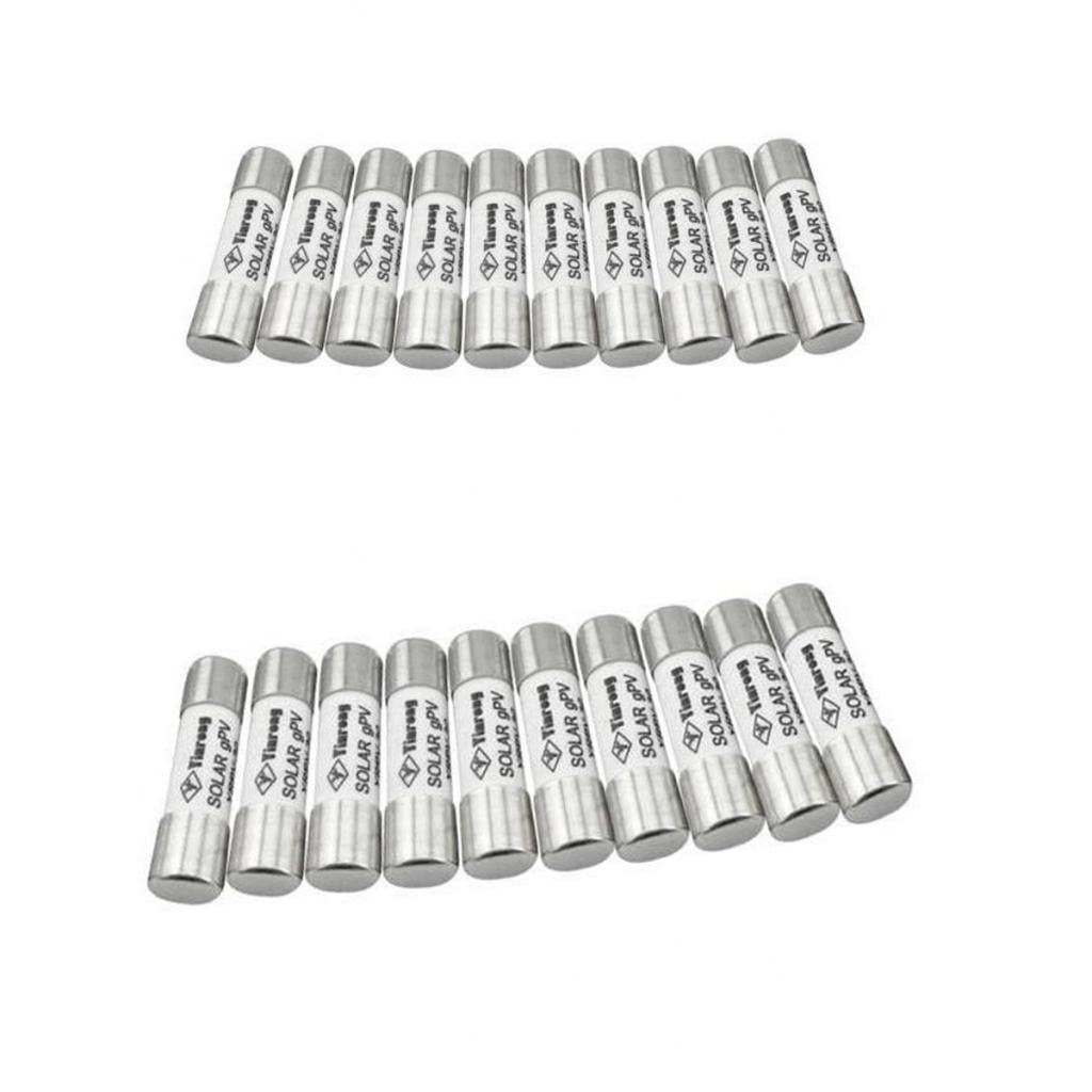 20 Pieces 1000VDC Fusible Safety Solar PV Explosion-proof Fuse 16A + 20A