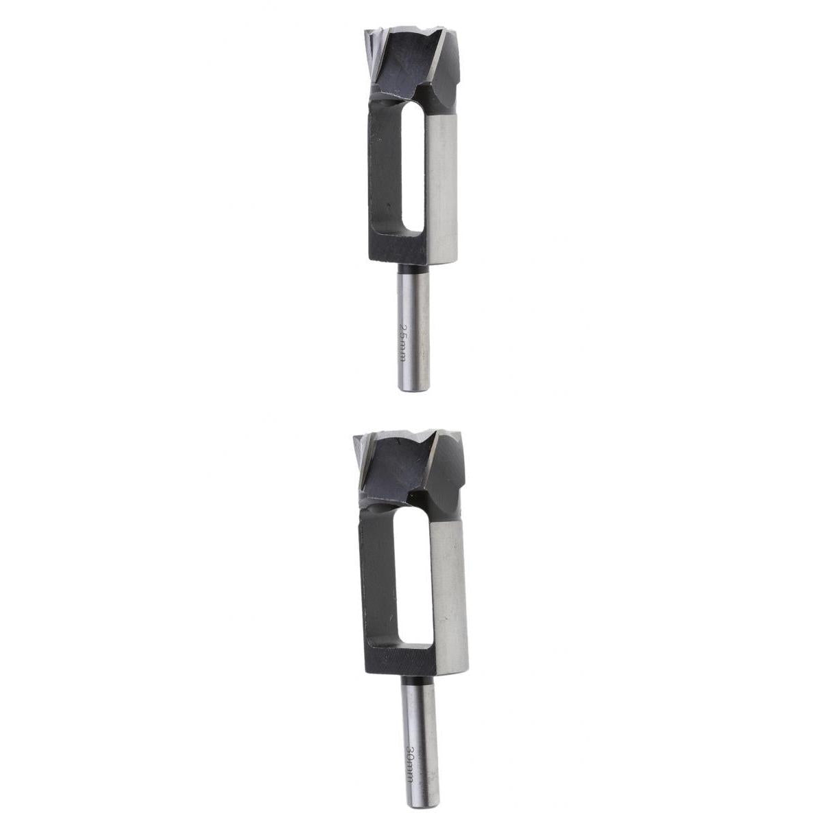 2 Pieces Tapered Snug Plug Cutters 13MM 1/2 Inch Shank 25mm + 30mm