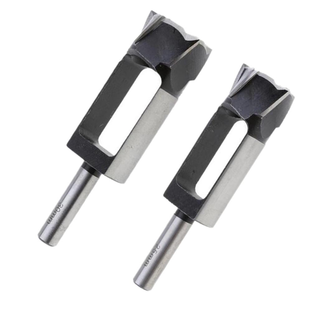 2 Pieces Tapered Snug Plug Cutters 13MM 1/2 Inch Shank 25mm + 30mm