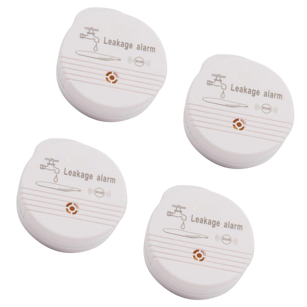 4x Battery Power Water Alarm Home Security Water Leakage Sensor Detector