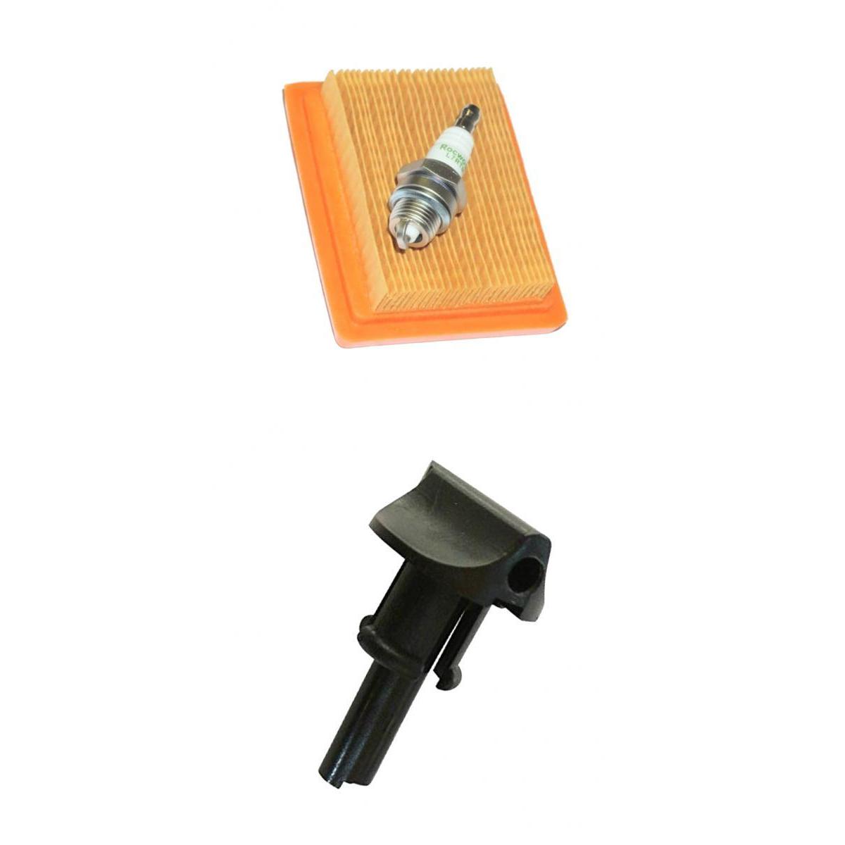 Air Filter Spark Plug & Choke Lever Knob for Stihl FS120 FS200 FS250 FS300