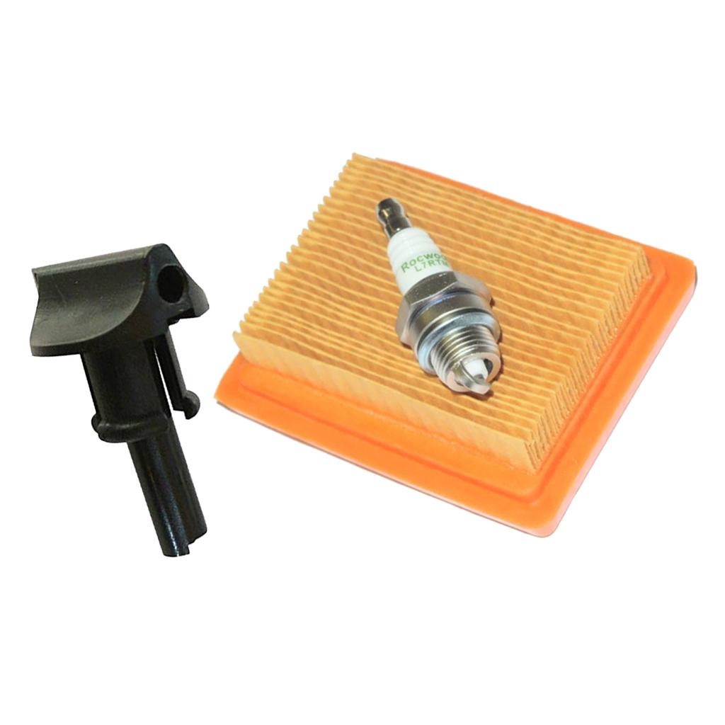 Air Filter Spark Plug & Choke Lever Knob for Stihl FS120 FS200 FS250 FS300