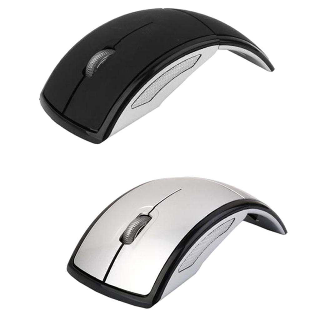 2Pcs 2.4 GHz Wireless Foldable Folding Arch Laptop Optical Mouse USB Mice