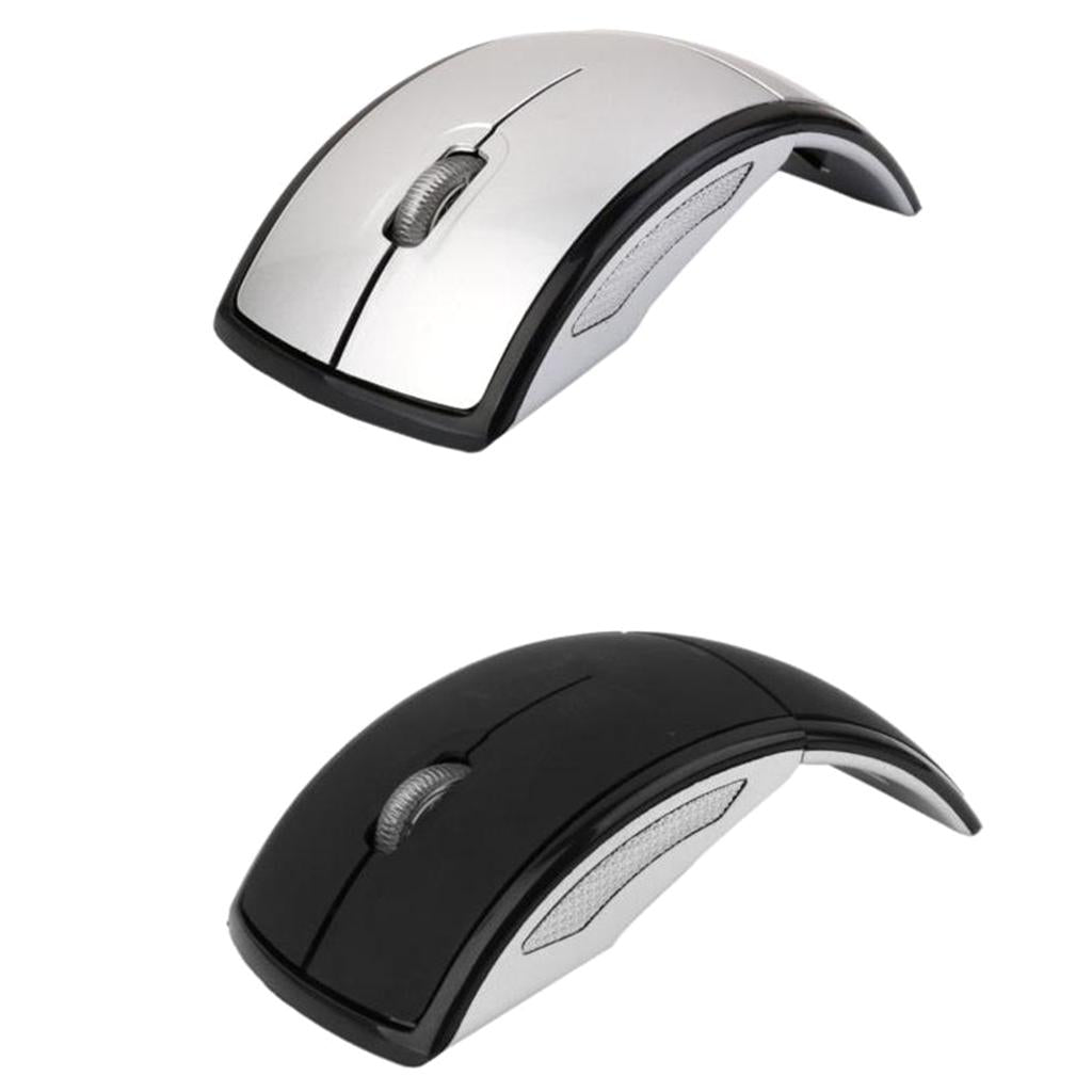 2Pcs 2.4 GHz Wireless Foldable Folding Arch Laptop Optical Mouse USB Mice