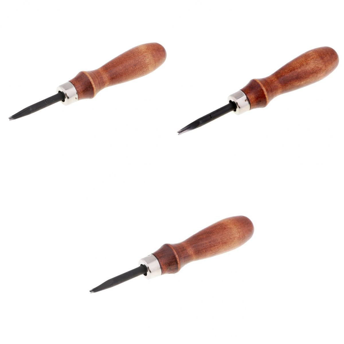 3pcs Leathercraft Edge Beveler Skiving Craft Tool Keen for Leather Craft