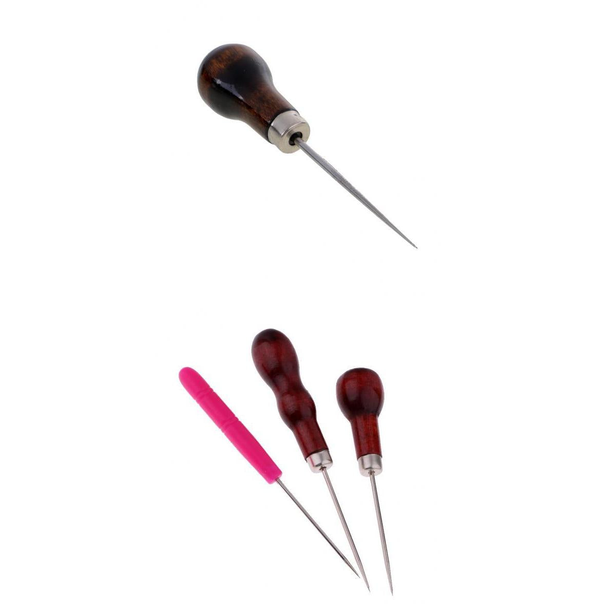 4Pcs/lot Leather Craft Awl Sewing Punching Hole Pin Stitching Tool