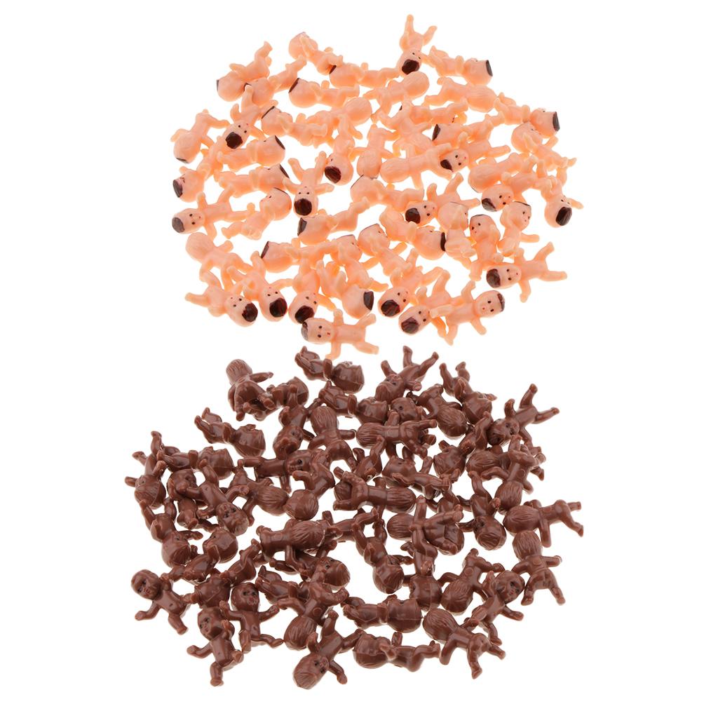 100pcs Mini Newborn Baby Doll Toy Baby Shower Decor Party Bag Filler Favors