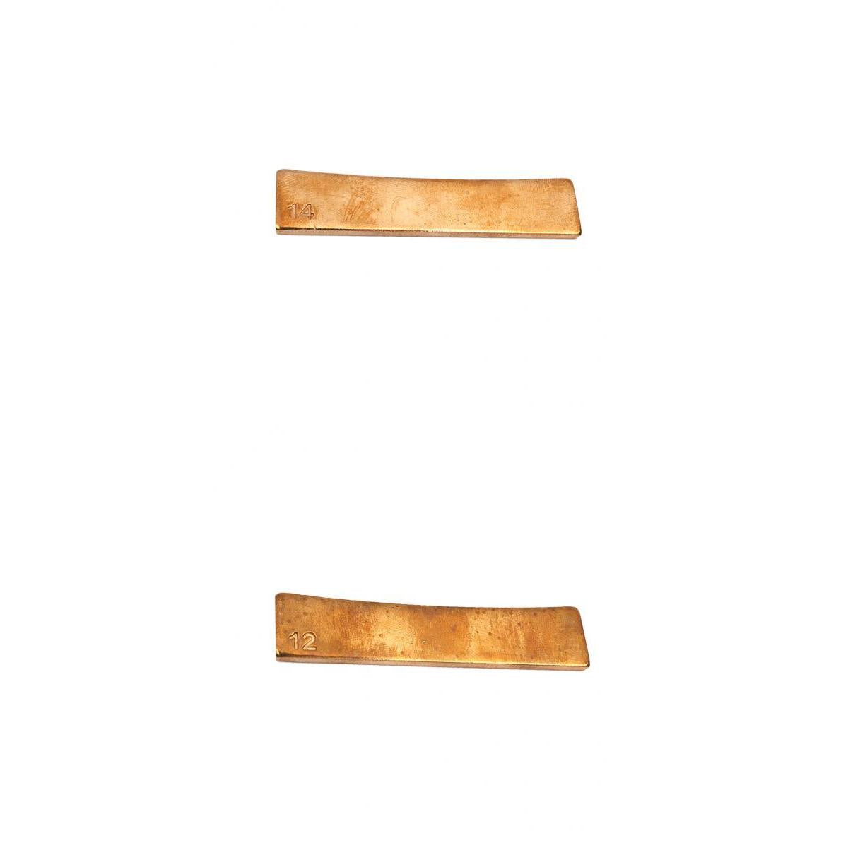 2pcs Golden Brass Guitar Radius Fret Press Caul Insert 12''+14''