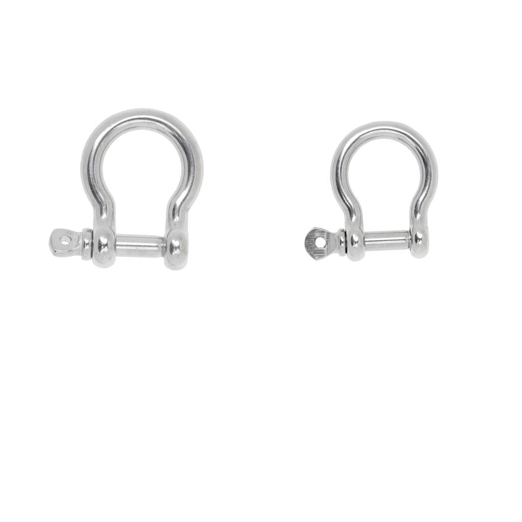 2x Marine Boat Chain Rigging Bow Shackle Captive Pin 304 Stainless Steel