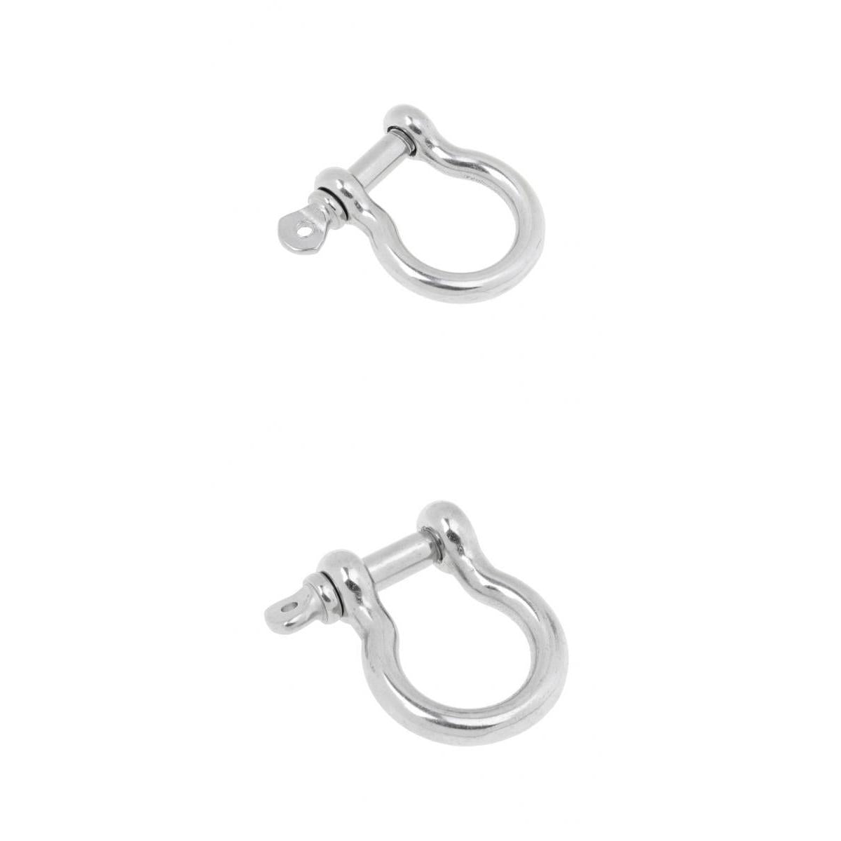 2x Marine Boat Chain Rigging Bow Shackle Captive Pin 304 Stainless Steel