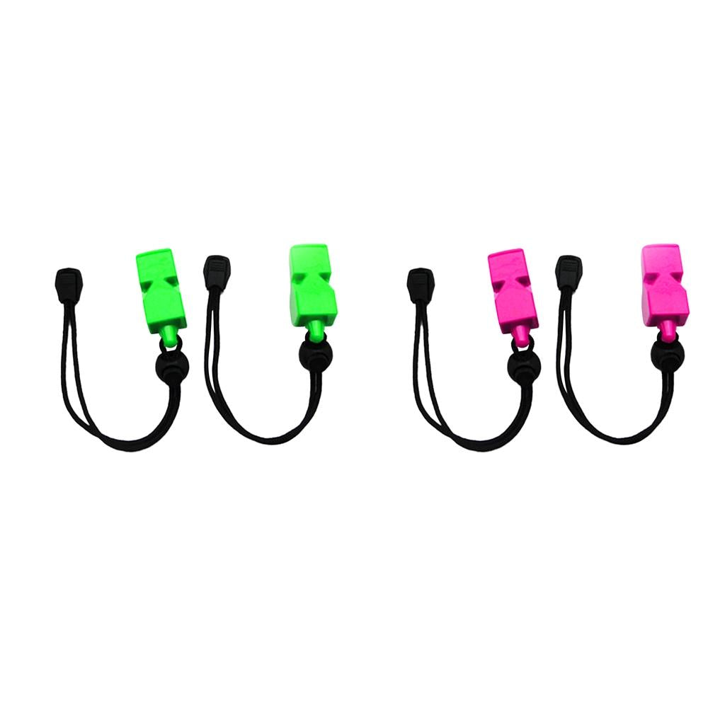 4 Pieces Emergency Survival Safety Whistles Scuba Diving Water Sports Hiking