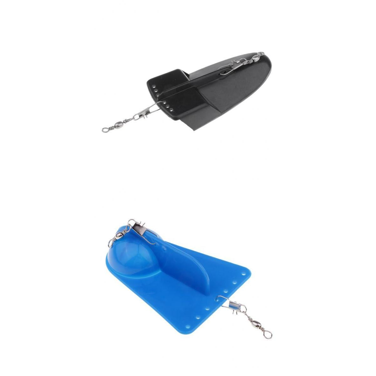 2pcs ABS Plastic Adjustable Weight Fishing Trolling Diving Board Black/Blue