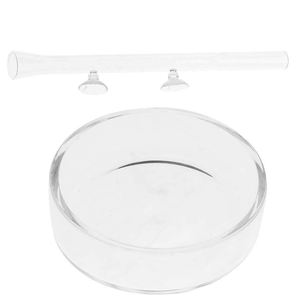 Aquarium Fish Tank Shrimp Feeding Food Dish Tray Feeder Tube With 30cm Tube