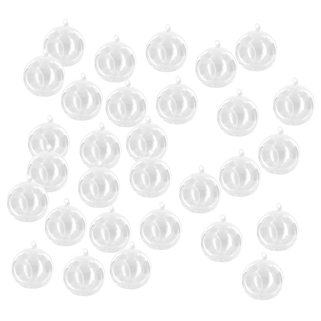 30x Dia. 4 Inch Clear Glass Hanging Vase Bottle for Plant Flower Decorations