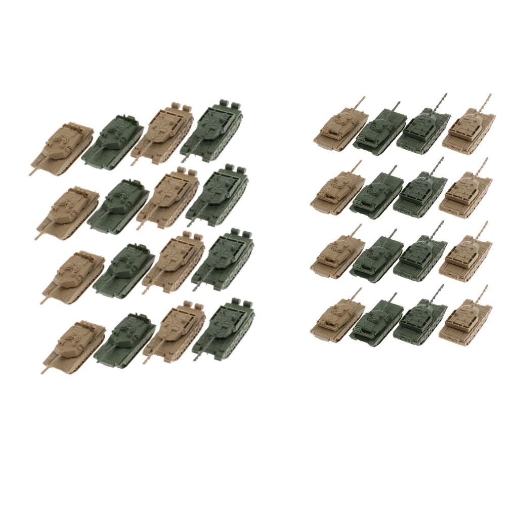 32 Pieces 4D Modern Tank Model 1:144 Color Heavy Tank Sand Table Model Decor