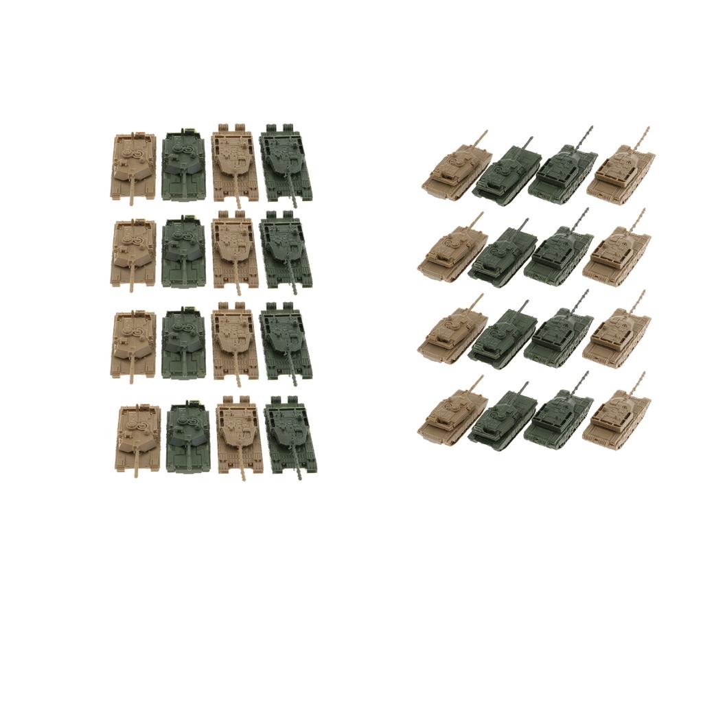32 Pieces 4D Modern Tank Model 1:144 Color Heavy Tank Sand Table Model Decor
