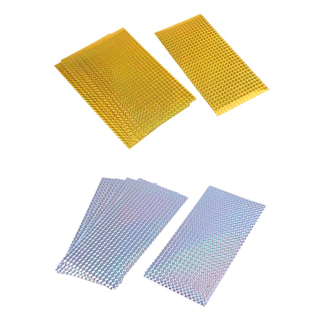 10Pcs Bright Fishing Lure Tape Sticker Holographic Adhesive Film DIY
