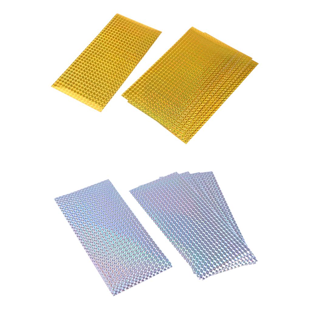 10Pcs Bright Fishing Lure Tape Sticker Holographic Adhesive Film DIY