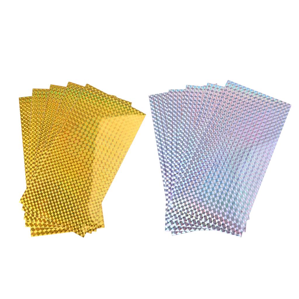 10Pcs Bright Fishing Lure Tape Sticker Holographic Adhesive Film DIY