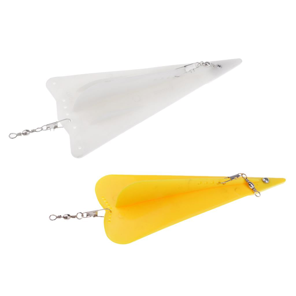 2pcs Trolling Diving Board with Lead Sinker Boat Fishing Diver Boards