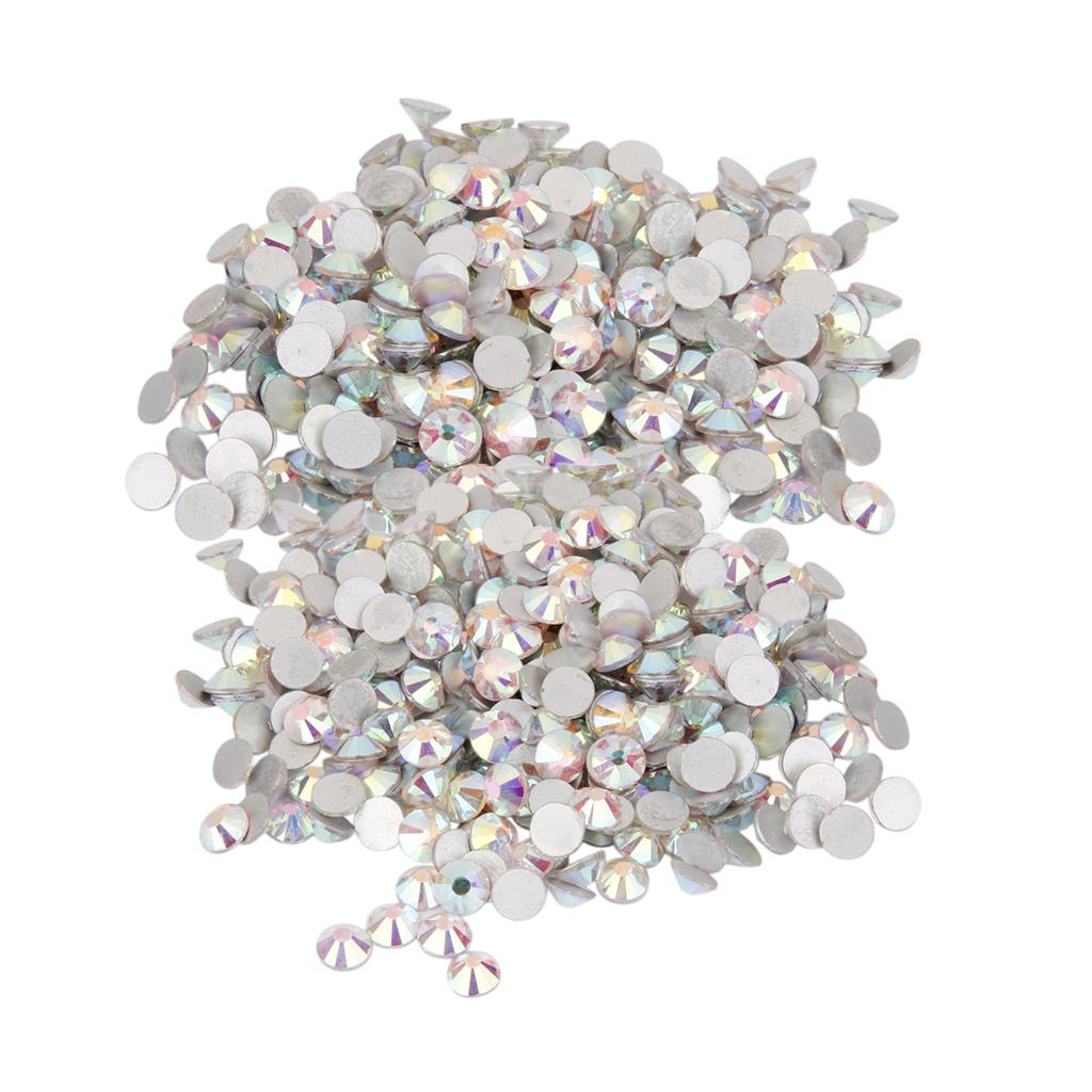 1400pcs Ss10/20 Glass Crystal Round Flat Back Rhinestones Gemstones Acrylic