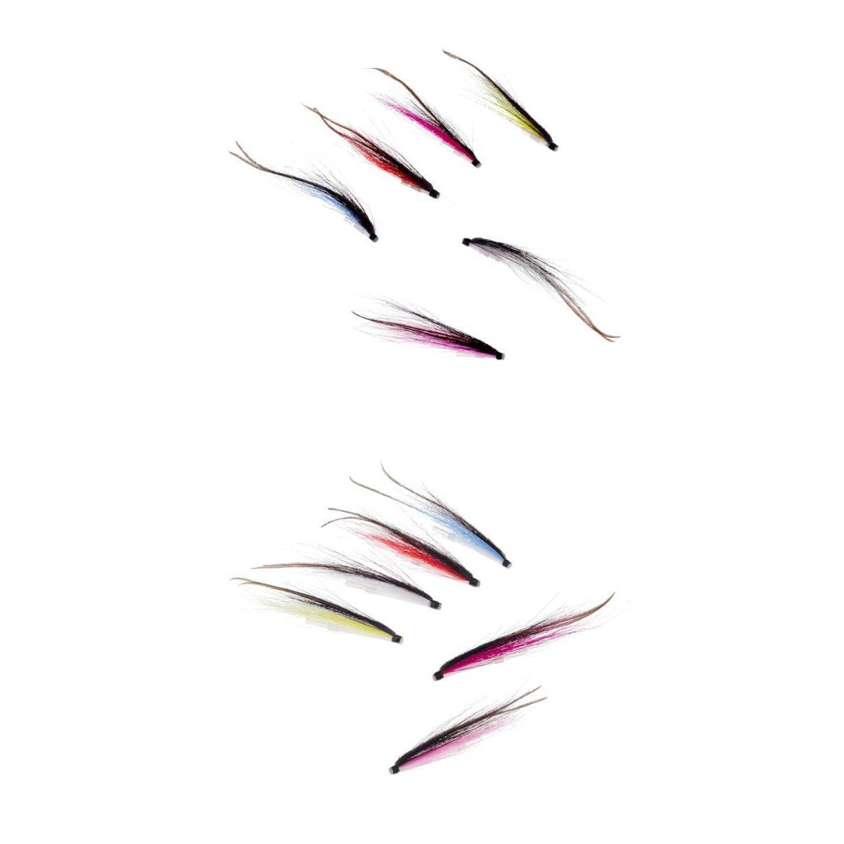 12Pcs Tube Fly Fishing Mini Sunray Shadow Riffle Hitch Salmon Flies