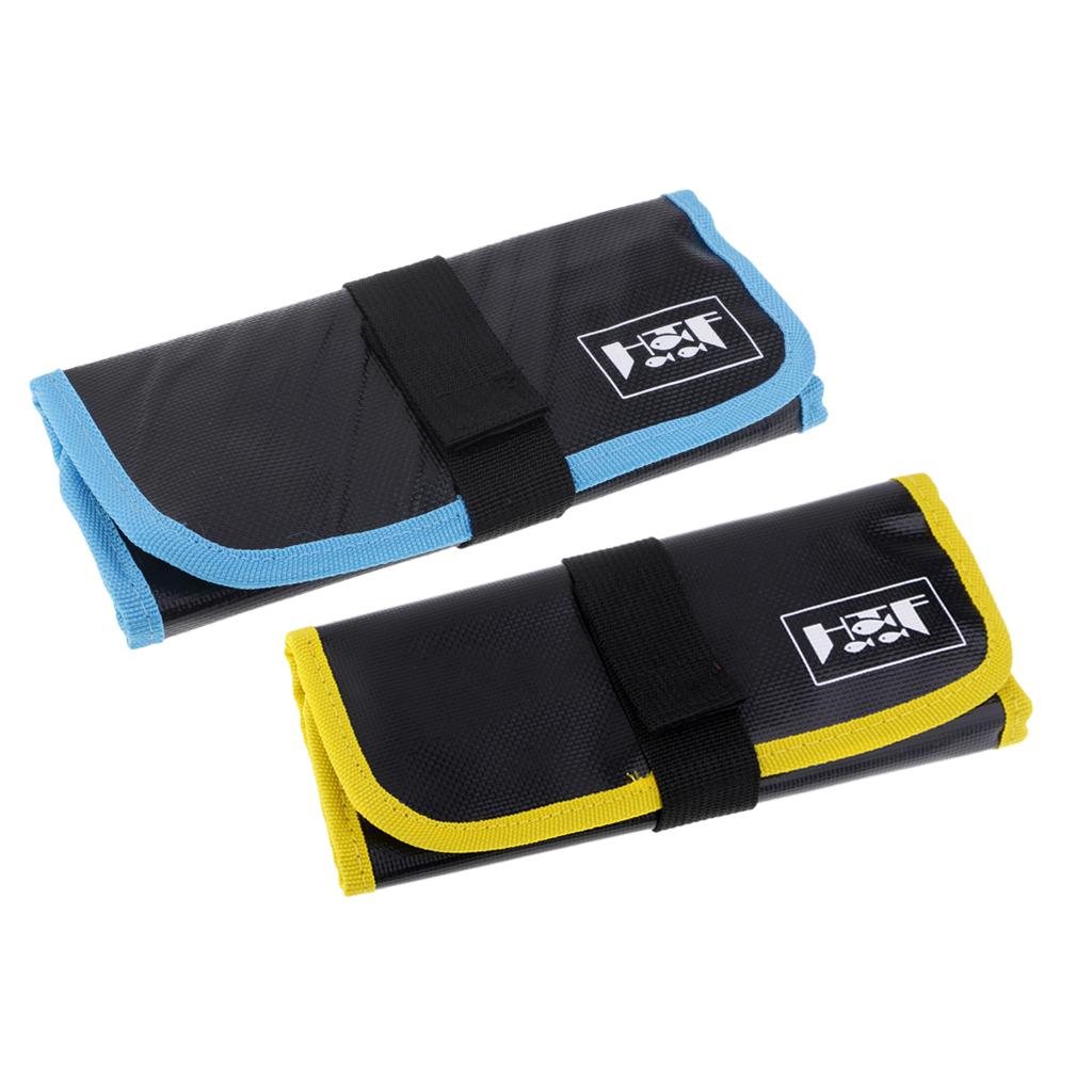 2pcs Fishing Jig Lure Bags Pockets Tackle Gear Bag 12 Holes On Roll