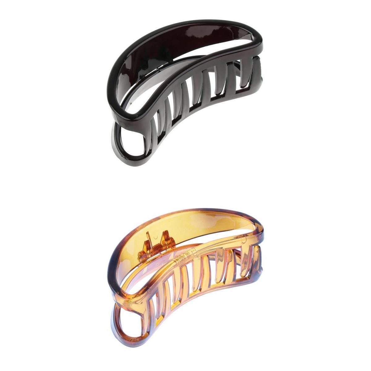 2pcs Womens Large Hair Claw Clamps Clips Grips Styling Tool Hair Accessories