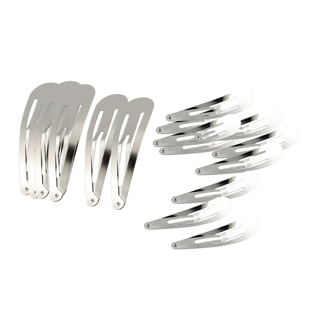 20pcs Sliver Metal Hairpins Hair Clips Snap Barrette Water Drop Design
