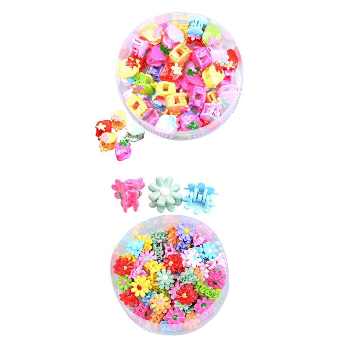 96 Pieces Lady Girls Mini Hair Claws Clamps Clips Hair Grips 2 Styles