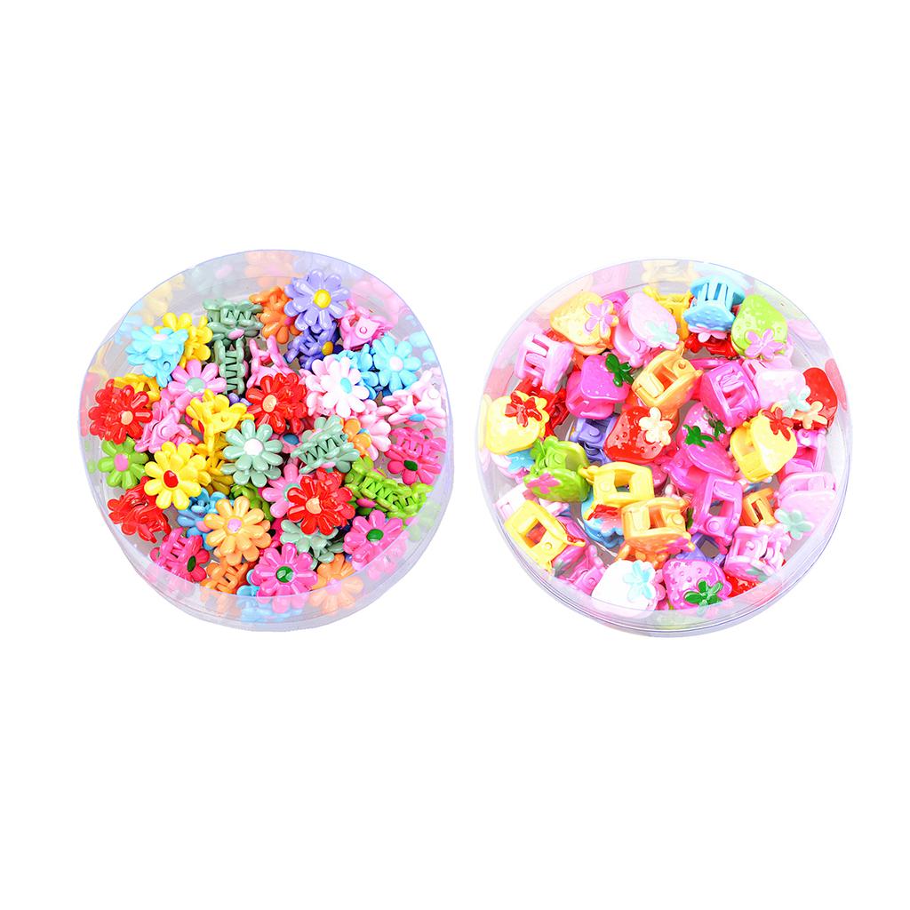 96 Pieces Lady Girls Mini Hair Claws Clamps Clips Hair Grips 2 Styles