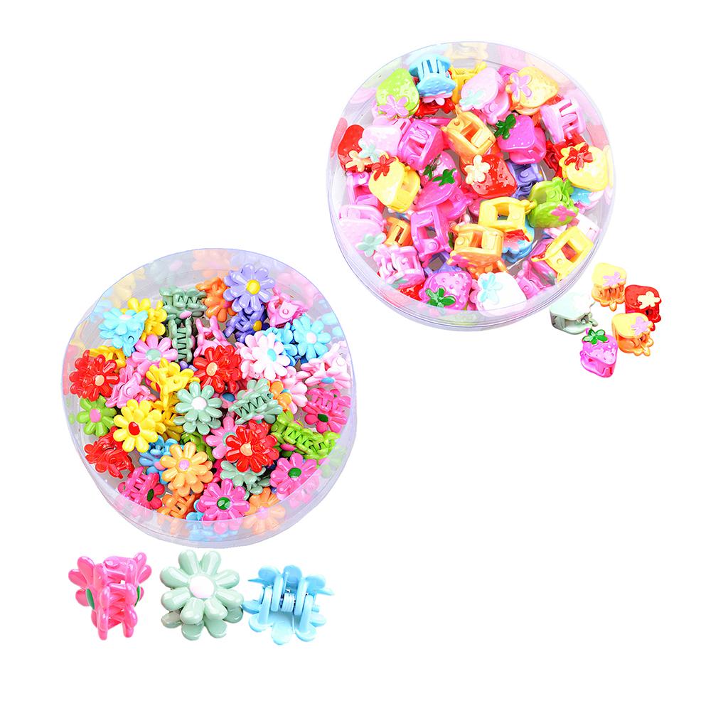 96 Pieces Lady Girls Mini Hair Claws Clamps Clips Hair Grips 2 Styles