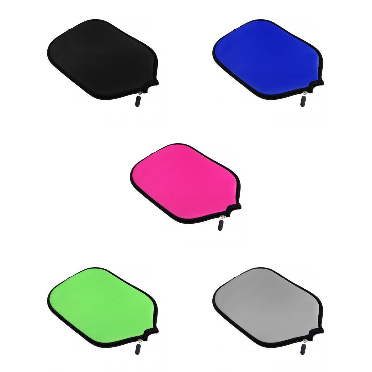 5 Pieces Neoprene Pickleball Paddle Cover Zipper Sleeve Protective Case Bag