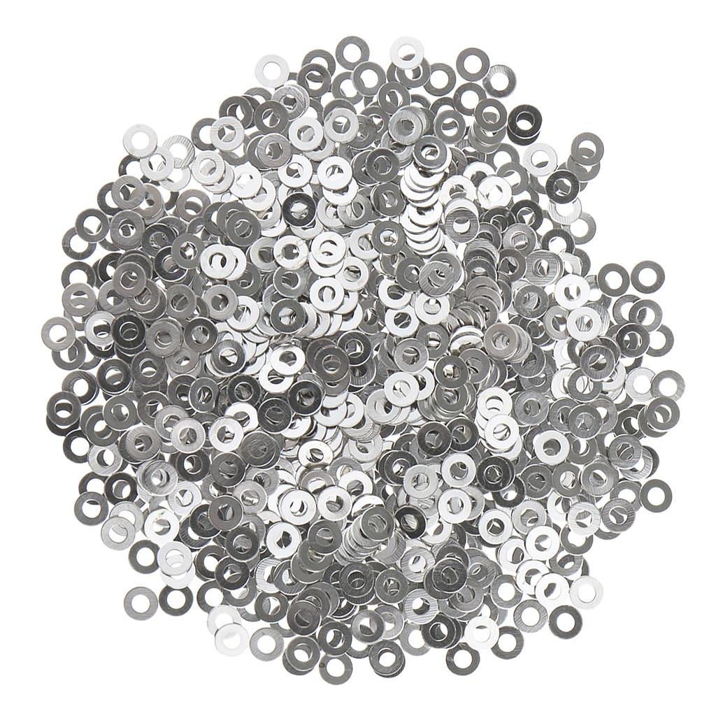 2000 Pieces Stainless Glasses Spectacle Screw Flat Washer 1.2mm 1.4mm