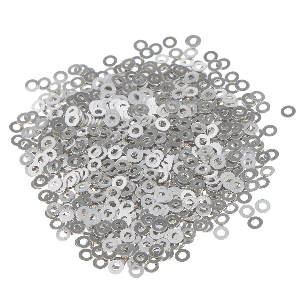 2000 Pieces Stainless Glasses Spectacle Screw Flat Washer 1.2mm 1.4mm