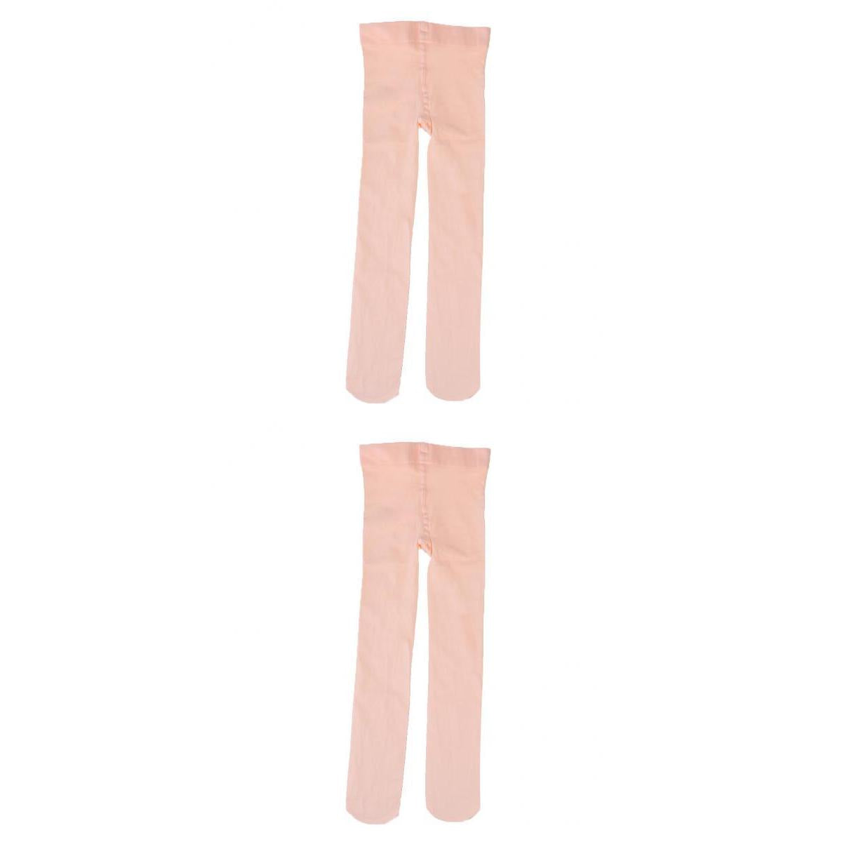 2 Pieces Kids Teens Dance Pantyhose Velvet Footed Tights Stockings 5-14 Year