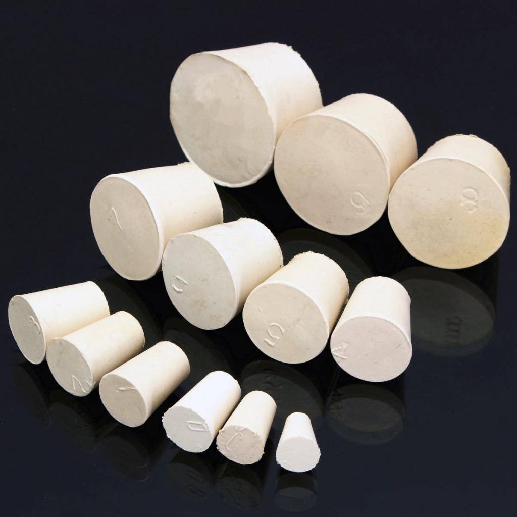 5x 8# + 5x 9# Lab Solid Rubber Plug Stopper Bungs Flask Tapered Tube Plugs