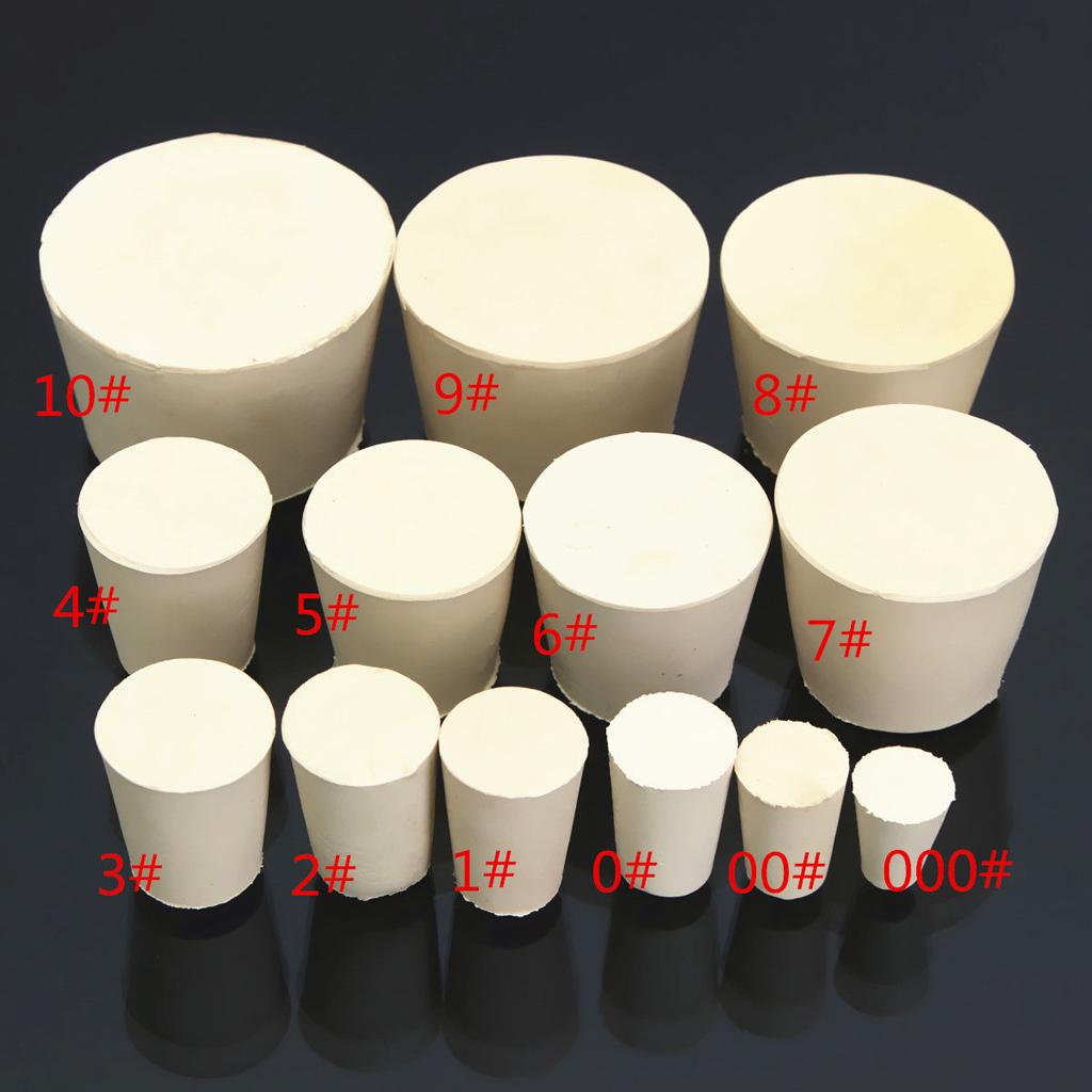 5x 8# + 5x 9# Lab Solid Rubber Plug Stopper Bungs Flask Tapered Tube Plugs