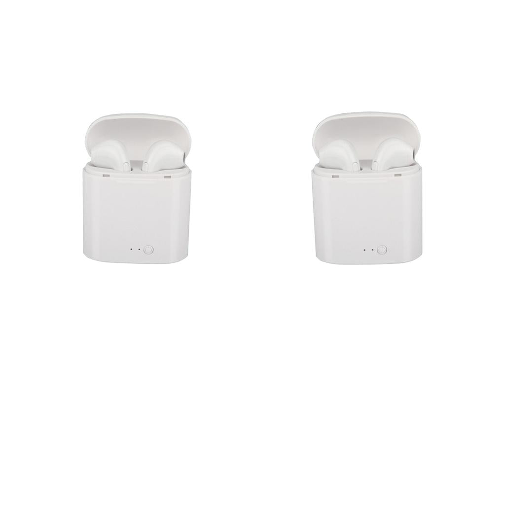 2 Pcs TWS i7 Wireless Bluetooth 4.1 HeadPhones Stereo Earbud W/ Charger Box