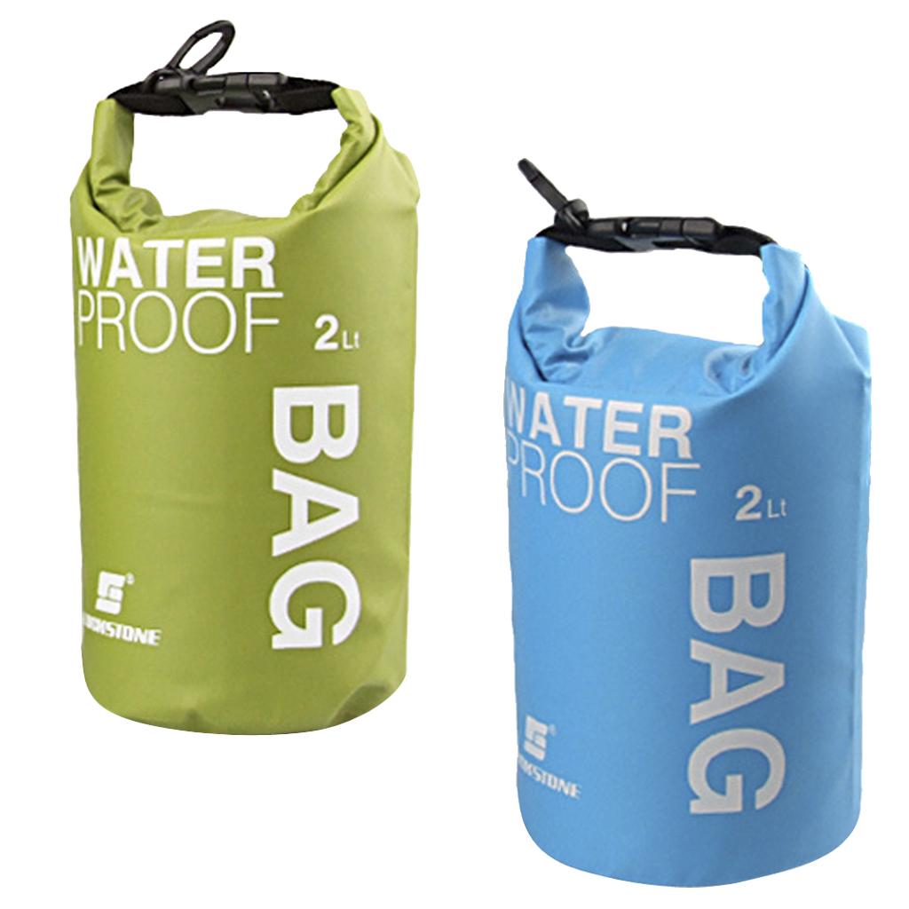 2pcs Waterproof Bag Sack Pouch Kayaking Camping Rafting Floating 2L