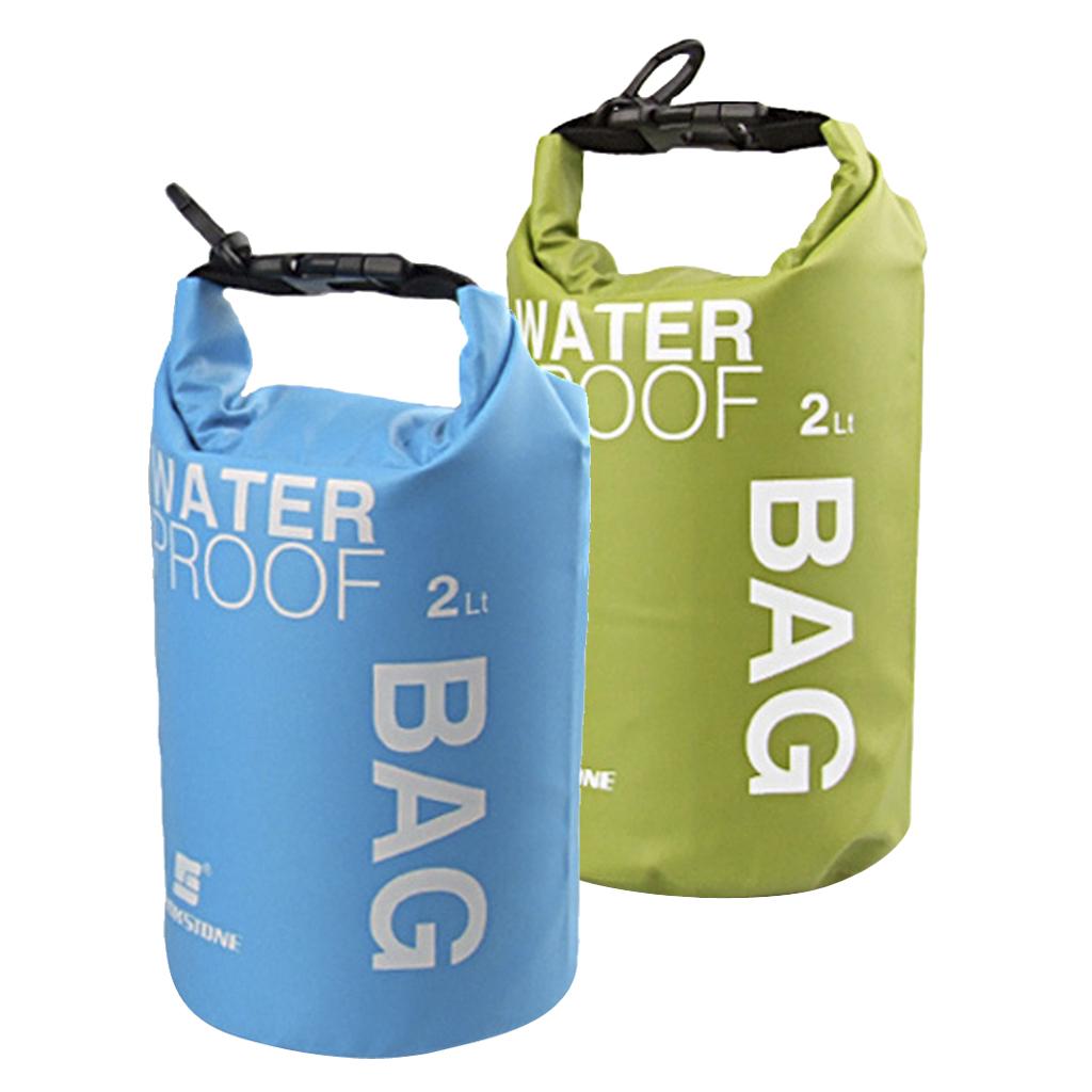 2pcs Waterproof Bag Sack Pouch Kayaking Camping Rafting Floating 2L