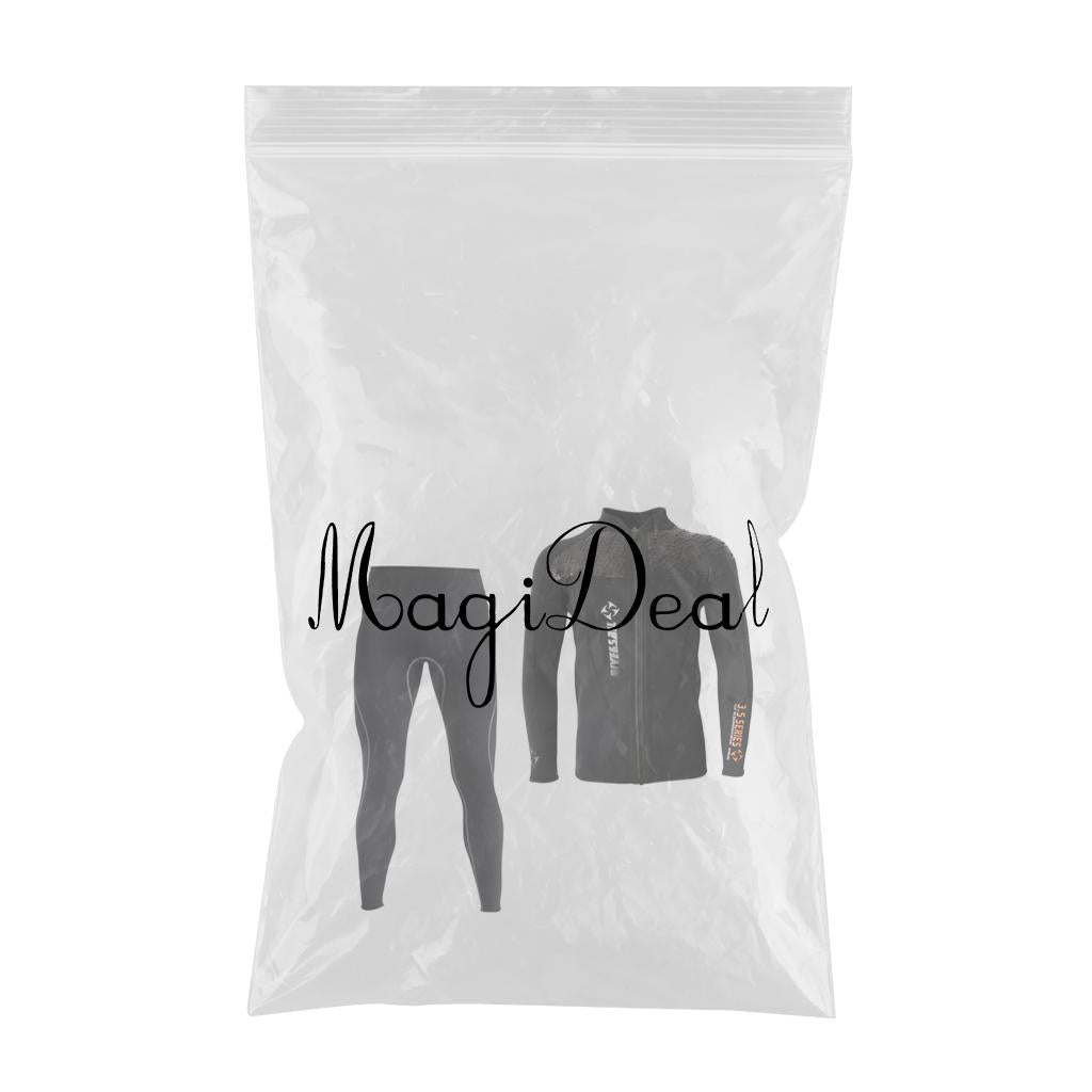 3mm Neoprene Wetsuits Long Sleeve Front Zip Jacket Surf Diving Suit Pants L