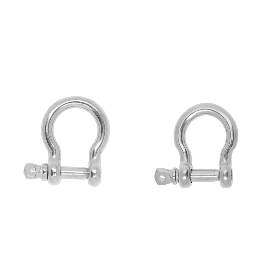 2pcs Marine Stainless Steel Chain Rigging Bow Shackle Captive Pins 6mm & 8mm